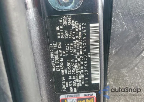 2024 Kia Sportage X Line from USA, damaged, VIN 5XYK6CDF4RG193672